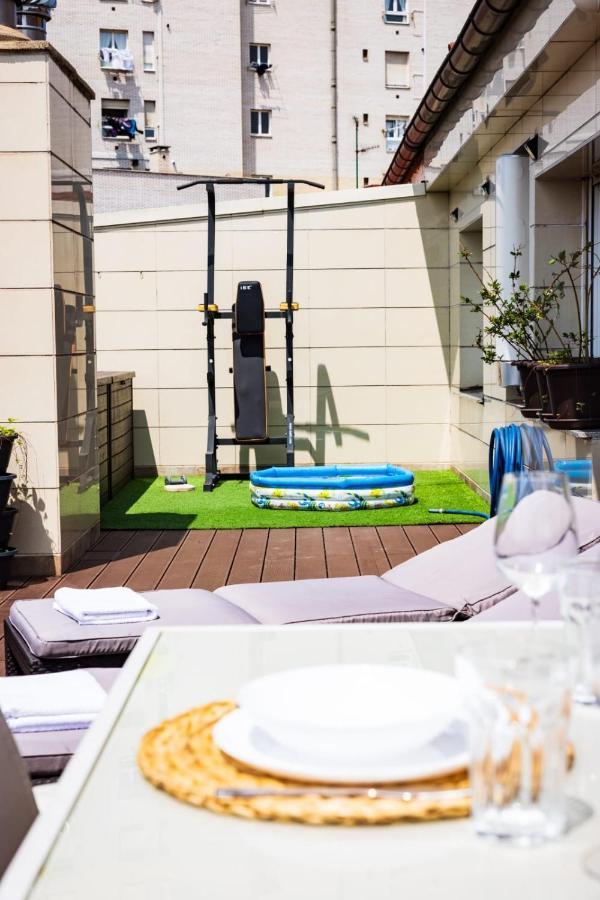 Lujoso Atico Entre 2 Playas Con Garaje, Terraza, Vistas Y Wifi Apartment Gijon Exterior photo